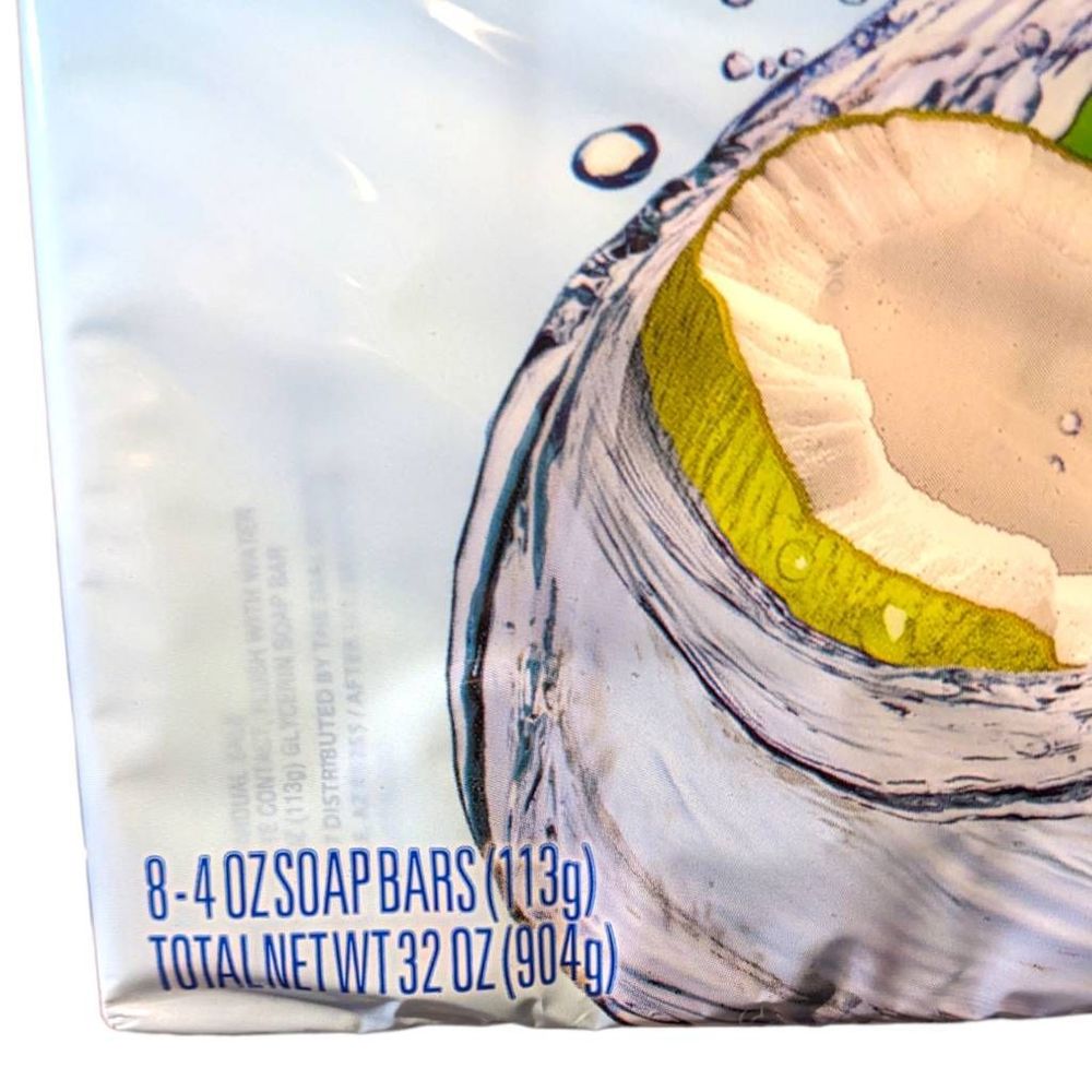 Dial Coconut Water Bar Soap Gentle Cleansing 4 oz 8-Bar Package Skin Care‎ Clean - Picture 2 of 4